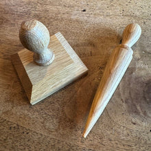 Load image into Gallery viewer, Small Dibbler & Square Pot Tamper Set - The Celtic Farm