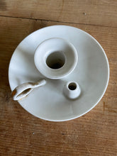 Load image into Gallery viewer, Porcelain Candle Holder with Match Holder