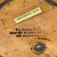 Load image into Gallery viewer, 1930s Vintage FloralArt Solid Copper Flower Bowl with Frog