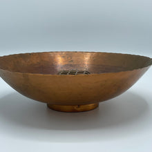 Load image into Gallery viewer, 1930s Vintage FloralArt Solid Copper Flower Bowl with Frog