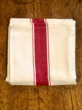 Load image into Gallery viewer, Christmas Striped Cotton Kitchen Red and Green Towel Set (6) - High Weight Cotton Dish Towel Set with Herringbone Weave