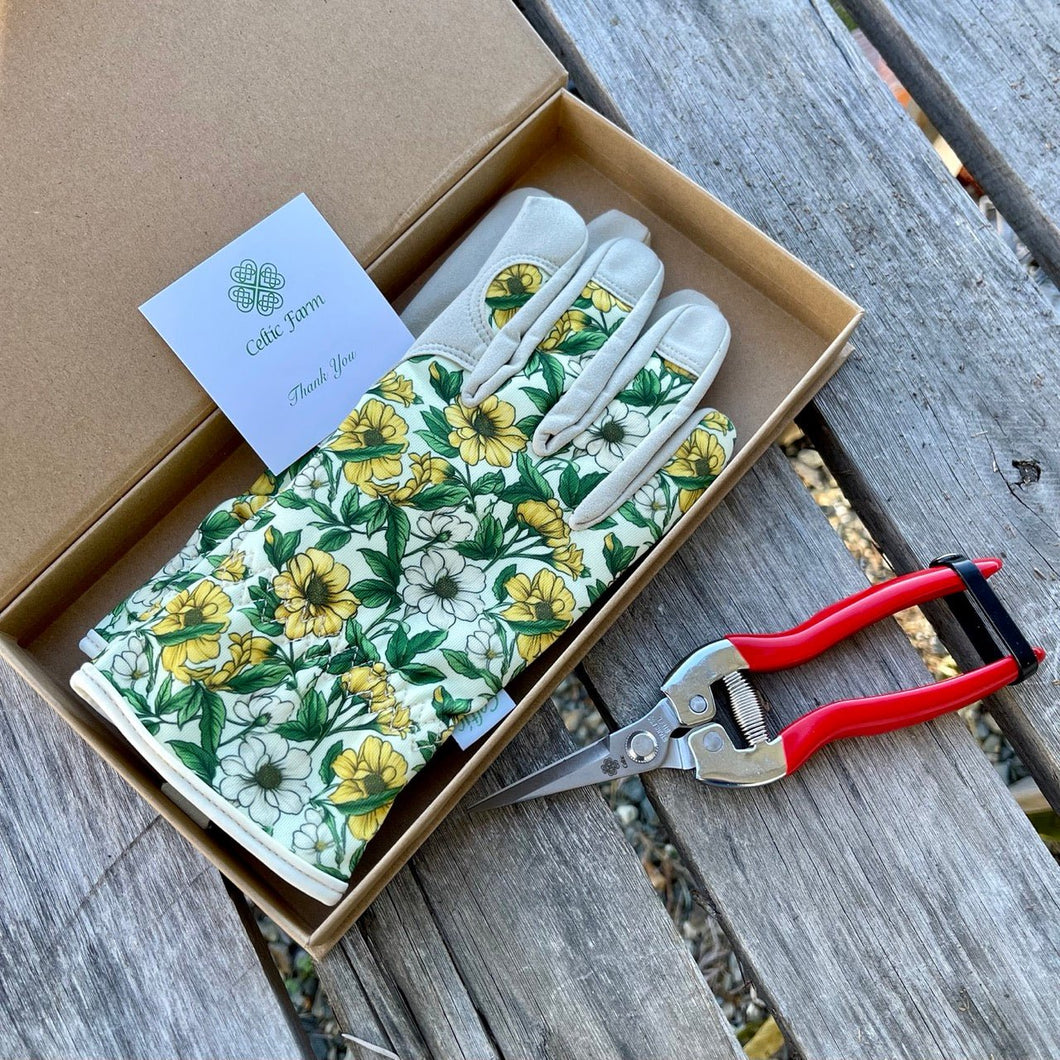 Garden Gift Box - Gloves and Needle Snips - The Celtic Farm