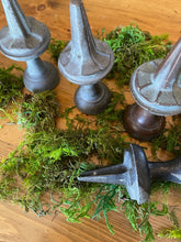 Load image into Gallery viewer, Reclaimed Solid Brass Fence Finials (Set of 4) - Vintage Fence Toppers - The Celtic Farm