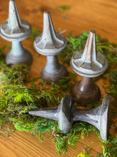 Load image into Gallery viewer, Reclaimed Solid Brass Fence Finials (Set of 4) - Vintage Fence Toppers - The Celtic Farm