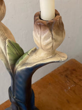 Load image into Gallery viewer, Vintage Art Nouveau French Tulip Candle Sticks (1930s) - Pair of Plaster Candelabras - The Celtic Farm