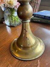 Load image into Gallery viewer, Vintage Tall Brass Candle Holder - The Celtic Farm