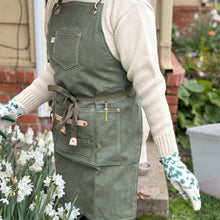 Load image into Gallery viewer, Gardening Apron - Waxed Canvas Apron with Pockets