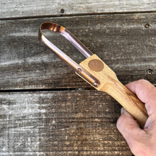 Load image into Gallery viewer, The Celtic Farm Copper Hoop Weeder — Oak Handle.