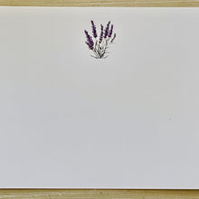 Load image into Gallery viewer, Lavender Flower Stationery - Note Cards and Envelopes (10)