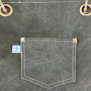 Gardening Apron - Waxed Canvas Apron with Pockets