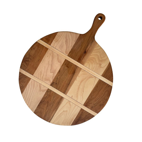 Best Charcuterie Board - Vintage Style Round Maple French Breadboard - The Celtic Farm