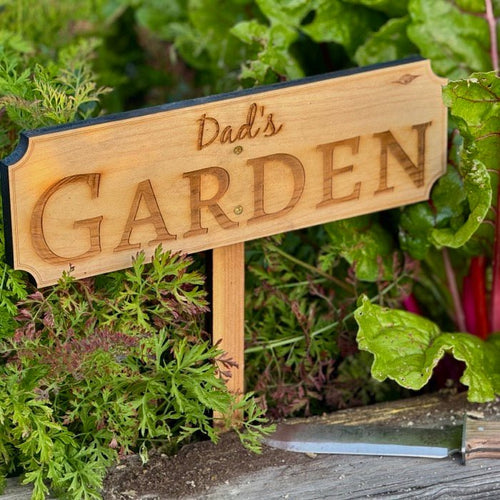 Dad's Garden Sign - Made in USA with American Cedar - The Celtic Farm