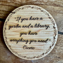 Load image into Gallery viewer, Garden Wisdom Coasters | American Maple + Green Gingham Ribbon | Set of 4 - The Celtic Farm