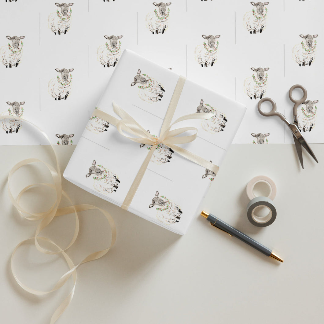 Holiday Sheep Wrapping Paper by CGB - The Celtic Farm