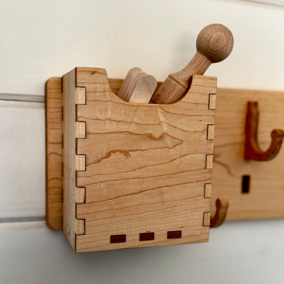 Maple Utility Valet Box – Modular Wall System Accessory – The Celtic Farm