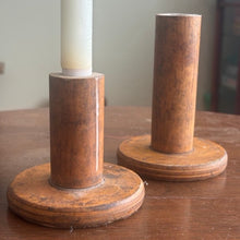 Load image into Gallery viewer, Vintage Wooden Spool Candleholders (Mismatched)