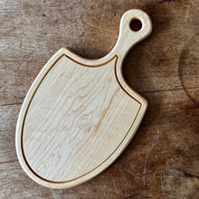 Load image into Gallery viewer, Personalized Charcuterie Board "Spade"– Handcrafted Maple or Walnut Serving Board with Monogram - The Celtic Farm