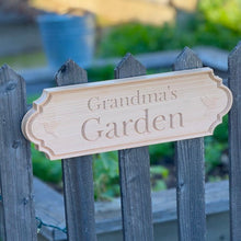 Load image into Gallery viewer, Personalized Garden Sign – Heritage Series Hummingbird Haven Redwood Sign (Made in USA) - The Celtic Farm