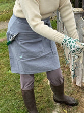 Load image into Gallery viewer, Provence Blue Linen Apron with Wraparound Tie - The Celtic Farm