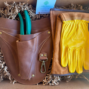 Rose Gardener Gift Box | Rose Gloves, Belt & Pruners - The Celtic Farm