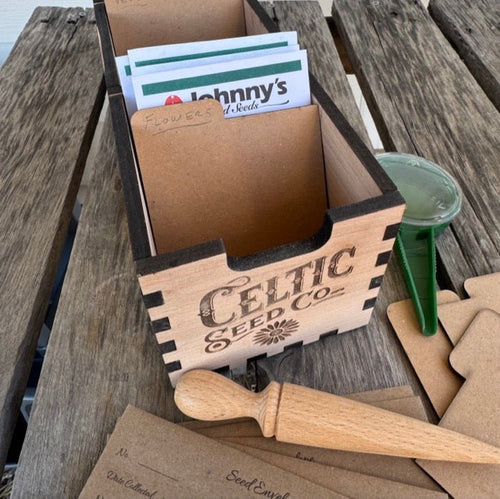 Seed Organizer & Storage Box Set | Made of Maple in USA - The Celtic Farm