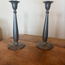 Load image into Gallery viewer, Vintage Pewter Candlestick Holders - The Celtic Farm