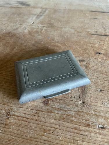 Vintage Pewter Portuguese Cigarette Case -  FECIT VCM