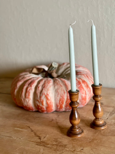 Vintage Light Wood Candle Holders