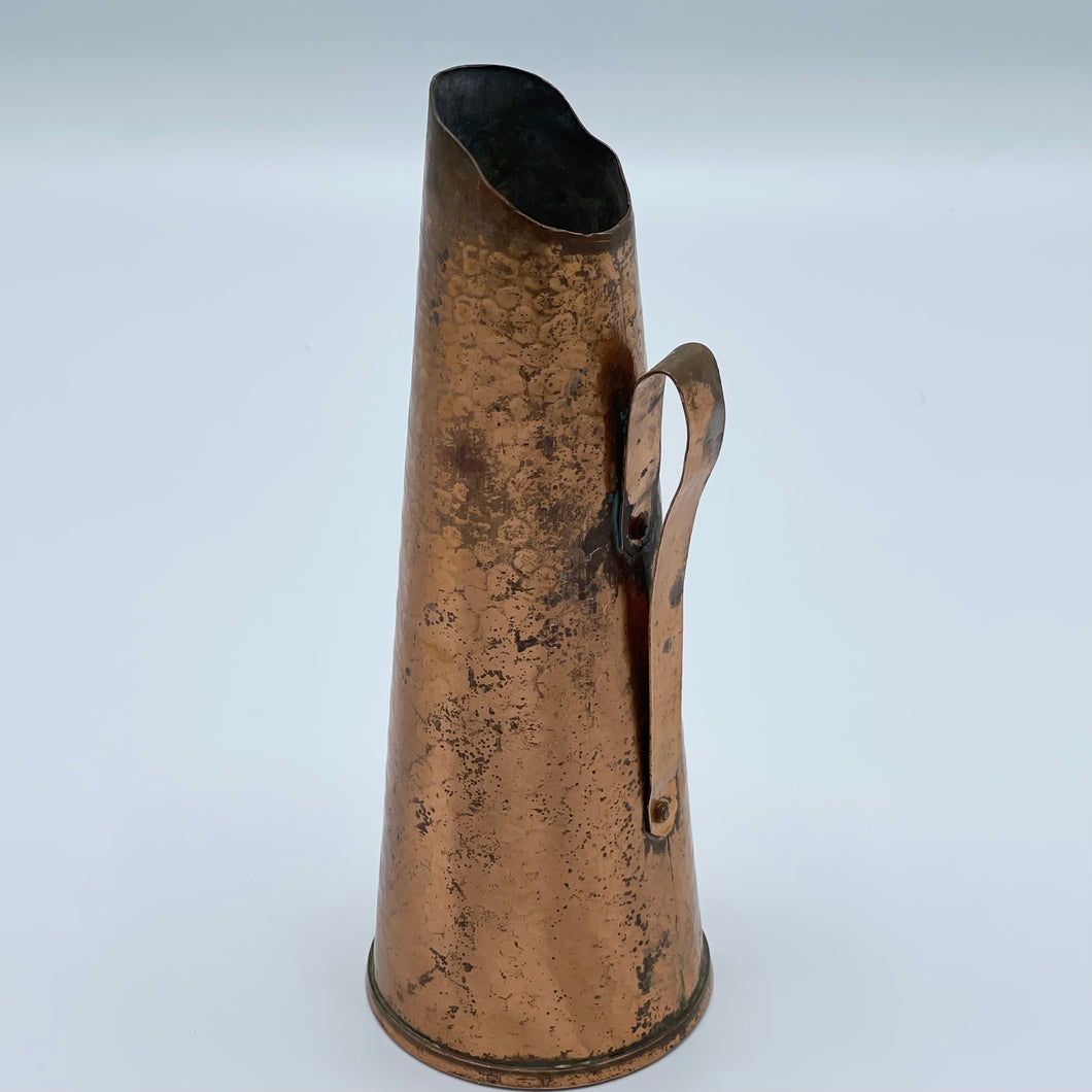 Vintage Mid-century Handarbeit Copper Flower Vase - Handmade