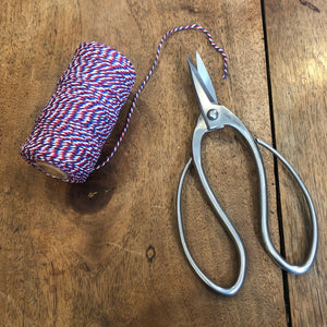 red white and blue bakers twine