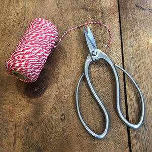 red and white bakers twine