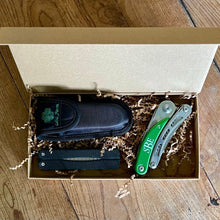 Load image into Gallery viewer, Engraved Gardener&#39;s Multi-Tool Gift Box - Tool, Case and Sharpener - The Celtic Farm