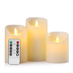 Remote control flameless wax fake candles