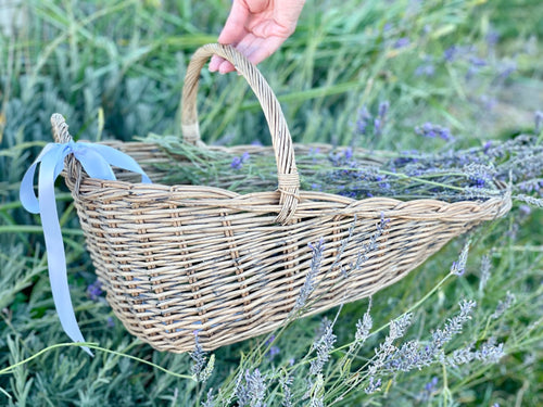 French Lavender Scoop Basket