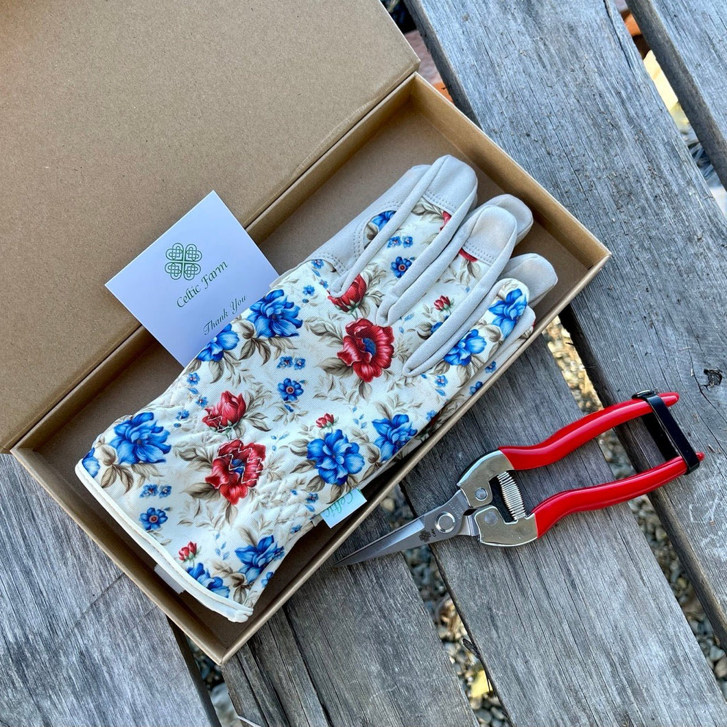 Garden Gift Box - Gloves and Needle Snips - The Celtic Farm