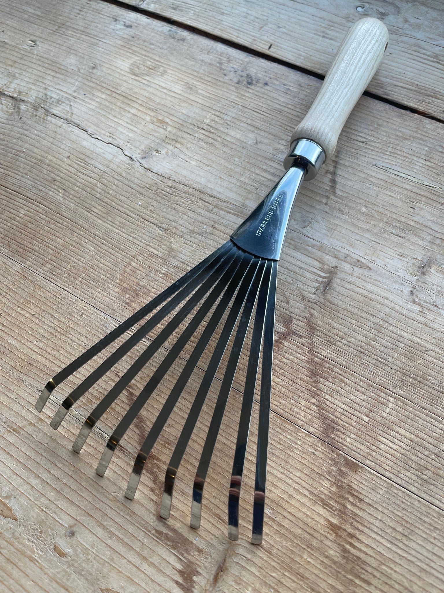 Garden Hand Rake - Stainless and Hardwood – The Celtic Farm