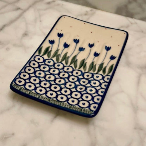 Hand-painted Polish Floral Ceramic Soap Dish - Flower Meadow - The Celtic Farm