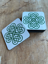 Load image into Gallery viewer, Irish Coasters - Celtic Clover and Heart - The Celtic Farm