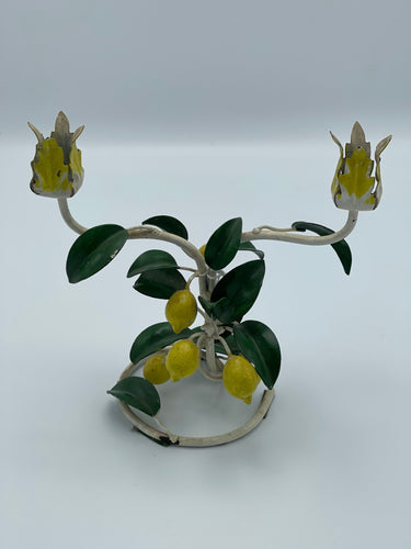 Italian Lemon Toleware Candle Holder - The Celtic Farm