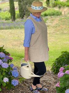 Linen Apron - French Style Crossback - The Celtic Farm