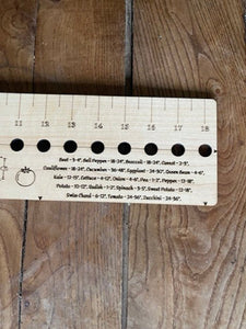 Maple Seed and Bed Ruler - Made in US with American Maple - The Celtic Farm