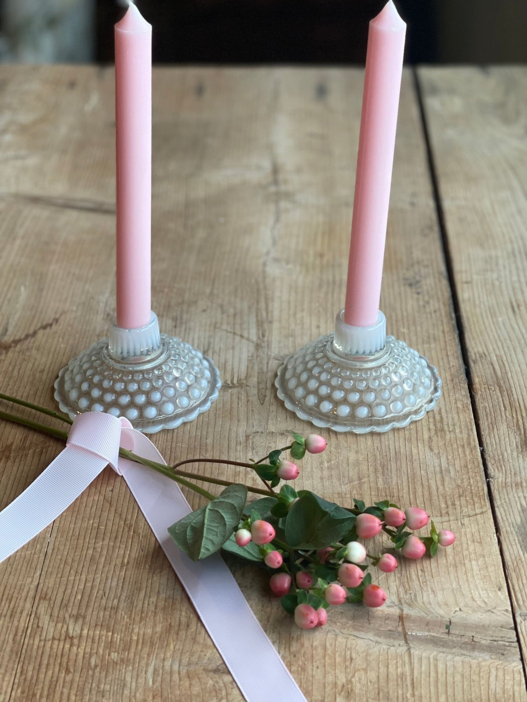 Opalescent Candle Holders - The Celtic Farm