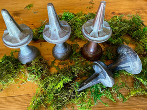 Reclaimed Solid Brass Fence Finials (Set of 4) - Vintage Fence Toppers - The Celtic Farm