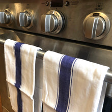 Load image into Gallery viewer, Striped Cotton Kitchen Towel Set (3) - High Weight Cotton Dish Towel Set with Herringbone Weave - The Celtic Farm