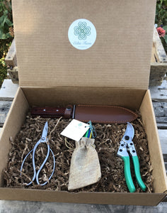 Ultimate Garden Gift Box - 4 Garden Tool Set (Hori Hori, Pruners, Garden Snips and Garden Tool Sharpeners) Tool Kit - The Celtic Farm