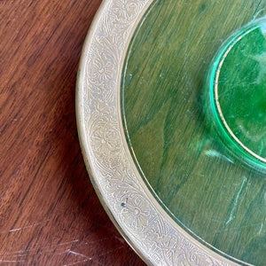 Vintage Ornamental Glass Sandwich Plate - The Celtic Farm