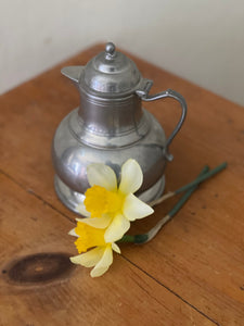 Vintage Pewter Pitcher - Flowers, Cream, Syrup Container - The Celtic Farm