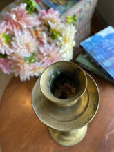 Load image into Gallery viewer, Vintage Tall Brass Candle Holder - The Celtic Farm